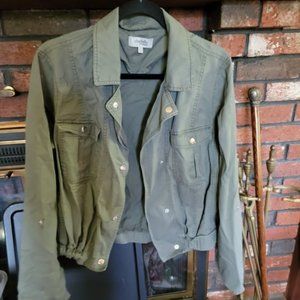 Charlotte Russe Women's Army Green Jacket Size Extra Large Button Up